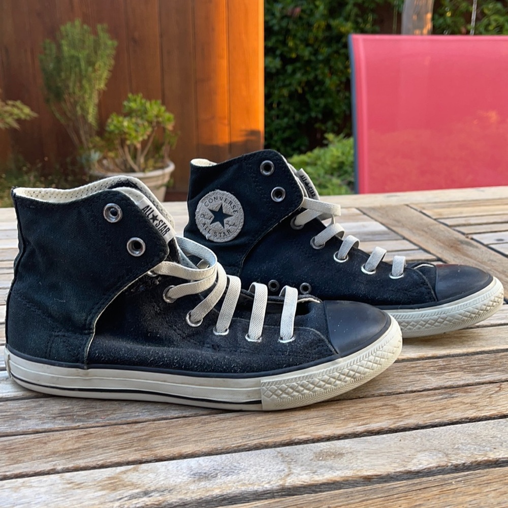 Leather Converse High Tops